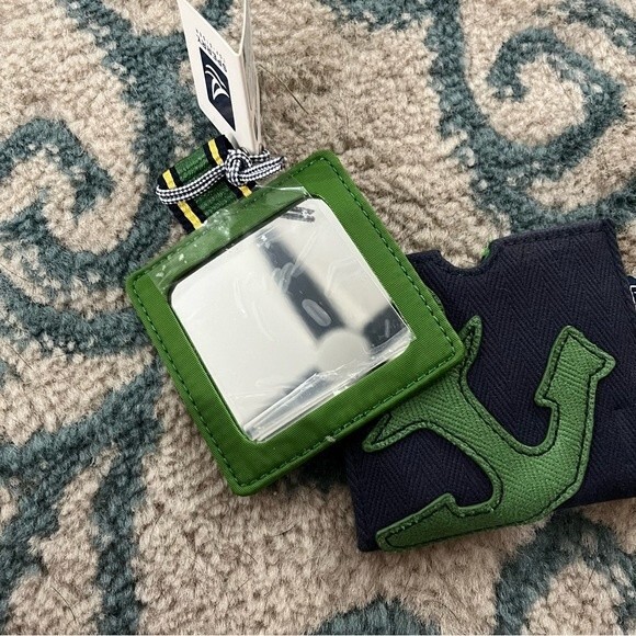 NWT Sperry Top-Sider Green Pull Out Anchor Mirror Case - Picture 5 of 6